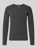 JACK & JONES Regular Fit Pullover aus reiner Baumwolle Modell 'Hill' Anthrazit Melange