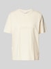 Vila T-Shirt mit Label-Stitching Modell 'SYBIL' Beige