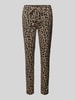 ZABAIONE Slim fit stoffen broek met tunnelkoord, model 'AN44NI' Taupe