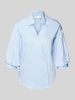 Rich & Royal Slim Fit Bluse mit tiefem V-Ausschnitt Blau