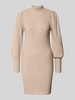 ONLY Körpernahes Strickkleid aus Viskose-Mix Modell 'KATIA' Beige Melange