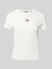 Tommy Jeans T-Shirt mit Rundhalsausschnitt Modell 'ESSENTIAL' Weiss