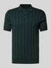 MCNEAL Poloshirt met ribboorden Flessengroen