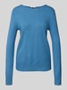Christian Berg Woman Strickpullover mit U-Boot-Ausschnitt Rauchblau Melange