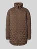 Didriksons Parka mit Steppnähten und Stehkragen Modell 'NIMA' Mittelbraun