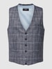 Cinque Gilet met ruitmotief, model 'Vitra' Blauw