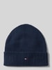 Tommy Hilfiger Muts met logostitching, model 'PIMA' Marineblauw