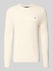 Tommy Hilfiger Regular fit pullover van puur katoen Ecru