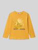 Mayoral Bluzka z długim rękawem z nadrukowanym motywem Musztardowy