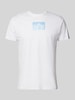 Alpha Industries T-Shirt mit Label-Print Weiss