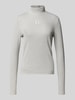 Calvin Klein Jeans Shirt met lange mouwen en opstaande kraag Lichtgrijs
