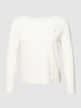 Tommy Hilfiger Curve PLUS SIZE Longsleeve in Strick-Optik Weiß