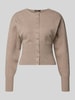 Gina Tricot Kardigan o kroju slim fit z mieszanki wiskozy Jasnobrązowy