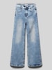 Blue Effect Wide leg jeans met labelpatch Blauw