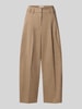 Raffaello Rossi Regular Fit Weite Hose mit Viskose-Woll-Anteil Modell 'MAYLA' Camel