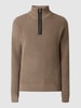 Redefined Rebel Troyer mit Rippenstruktur Modell 'Bale' Mittelbraun