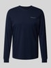 Tommy Jeans Slim Fit Longsleeve mit Label-Print Marine