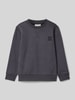 Tom Tailor Regular fit sweatshirt van katoenmix met motiefpatch Grafiet