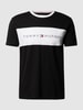 Tommy Hilfiger T-shirt met labelprint Zwart