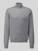 Jake*s Studio Men Regular Fit Rollkragenpullover aus reiner Wolle Hellgrau Melange