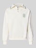 Lacoste Troyer o kroju loose fit z mieszanki bawełny Model „Tennisc” Złamany biały