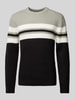 Jack & Jones Gebreide pullover met ronde hals, model 'SANDER' Lichtgrijs gemêleerd