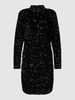 Vero Moda Knielanges Kleid mit Paillettenbesatz Modell 'BELLA' Black