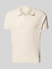 s.Oliver RED LABEL Regular Fit Poloshirt mit Flammgarnstruktur Sand