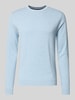 Tom Tailor Regular fit gebreide pullover van zuiver katoen Blauw