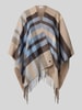 Fraas Schal mit Fransen Modell 'Poncho' Hazel Melange