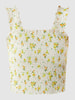 Pieces Crop Top mit Rüschen Modell 'Aylin' Weiß