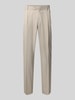 MCNEAL Slim Fit Hose in Flanell-Optik Beige