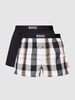 BOSS Boxershort met logo in band in een set van 2 stuks Beige