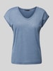 Only Top mit V-Ausschnitt Modell 'SILVERY' Rauchblau