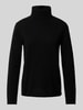 Fynch-Hatton Gebreide kasjmier pullover met col Zwart