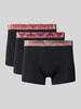 Emporio Armani Slim Fit Trunks aus Baumwoll-Mix im 3er-Pack Black