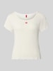 HUGO Regular Fit Pyjama-T-Shirt aus Modal-Mix Modell 'HUGO HEART' Offwhite