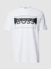 BOSS Green T-Shirt mit Label-Print Weiss