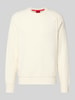 HUGO Relaxed Fit Pullover aus Baumwoll-Mix Modell 'SAN CHRISTOPHER' Offwhite