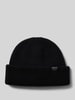 Barts Beanie met labeldetail, model 'FEODORE' Zwart