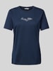 Tommy Hilfiger T-Shirt mit Label-Print Marine