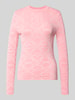 HUGO Longsleeve aus Viskose-Mix in Strick-Optik Modell 'Satero' Rosa