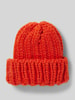 Pieces Beanie mit breitem Umschlag Modell 'JAMMA' Rot