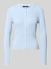 VERO MODA Slim Fit Strickjacke aus Viskose-Mix Modell 'WONDER' Hellblau