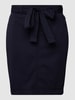 BOSS Orange Knielange rok met steekzakken opzij, model 'Vareila' Marineblauw