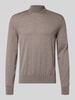 BOSS Regular Fit Pullover aus reiner Schurwolle Modell 'Bjarno' Beige