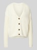 Christian Berg Woman Strickjacke mit Strukturmuster Offwhite