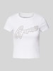 Guess T-Shirt mit Label-Print Weiss