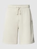 BOSS Orange Regular Fit Sweatshorts mit Label-Stitching Sand