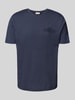 Gant Regular Fit T-Shirt mit Label-Stitching und Rundhalsausschnitt Dunkelblau
